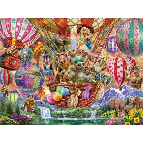 Ceaco Balloon Mania 550 pc Jigsaw Puzzle Box Damaged - Picture 3 of 12